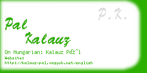 pal kalauz business card